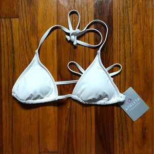NWT Athleta White Bikini Top